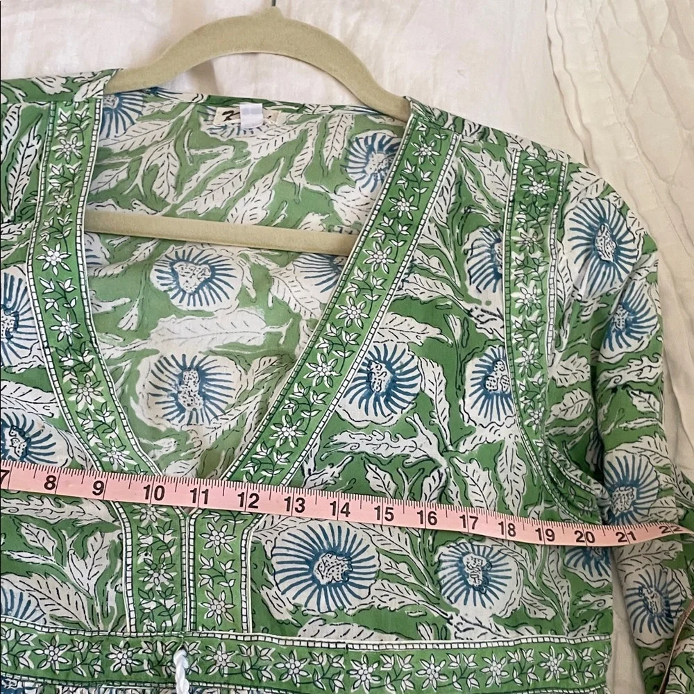 KARNI Floral Green and Blue Maxi Dress - Picture 6 of 11